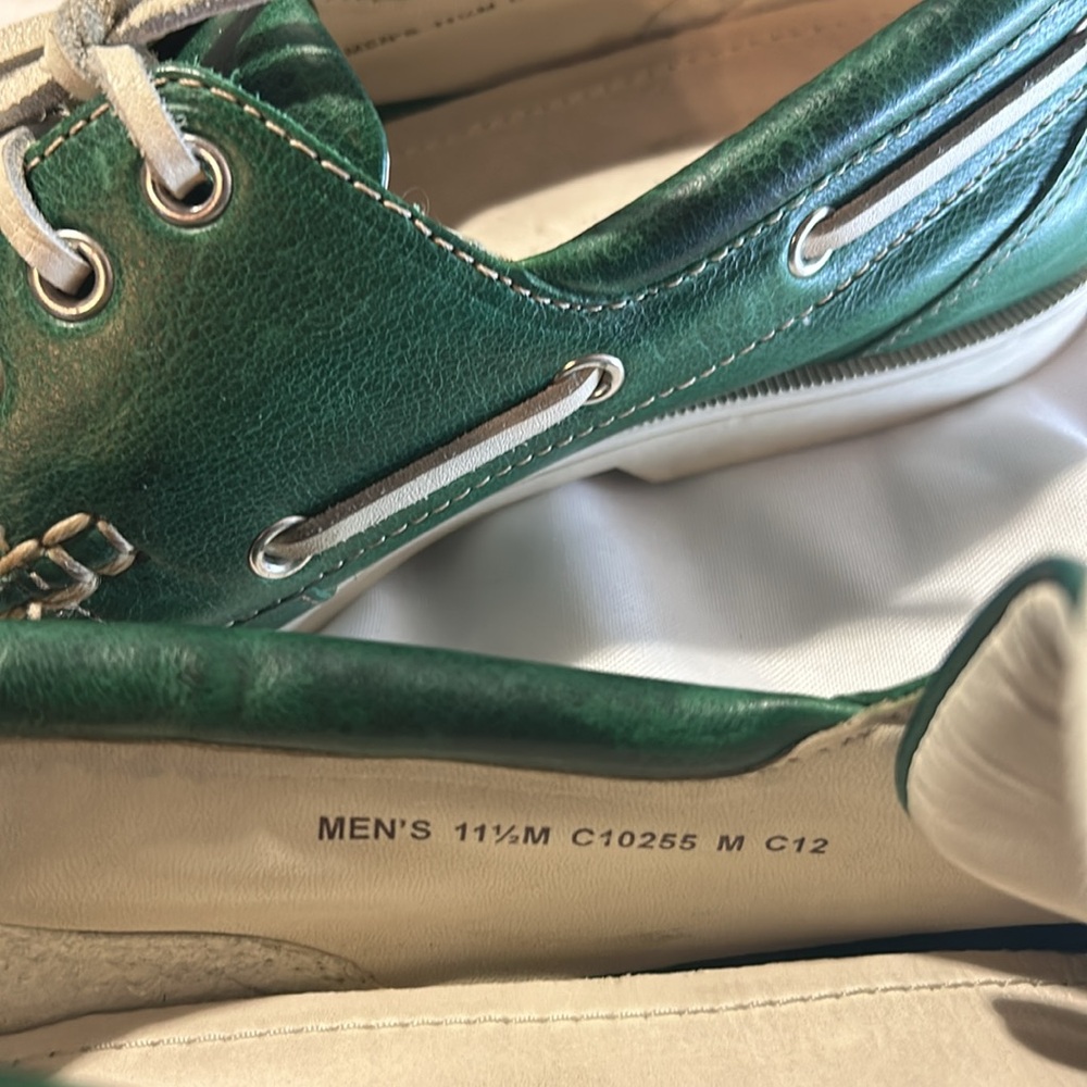 Cole Haan green leather boat shoes - Picture 7 of 8